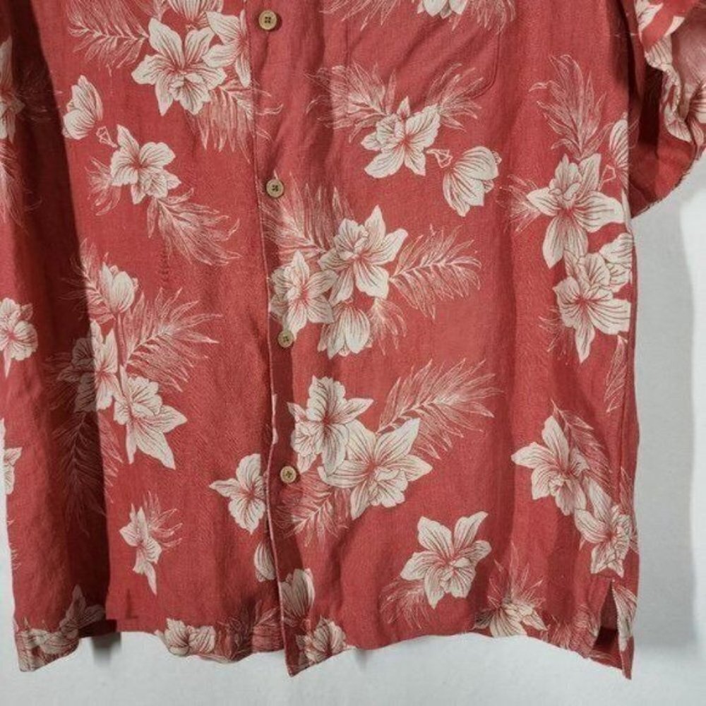 28 Palms Men's Relaxed Fit Silk + Linen Tropical Resort Wear Top Bahamas Travel - Picture 5 of 11